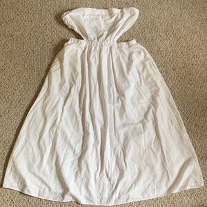 Petal and Pup White Strapless Open Back Dress